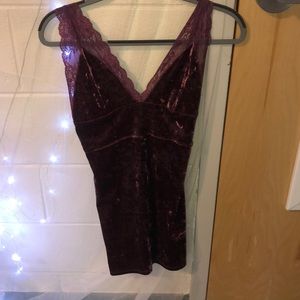 Free people maroon velvet dress